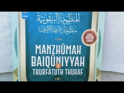 UNBOXING TERJEMAH MANZHUMAH BAIQUNIYAH YouTube