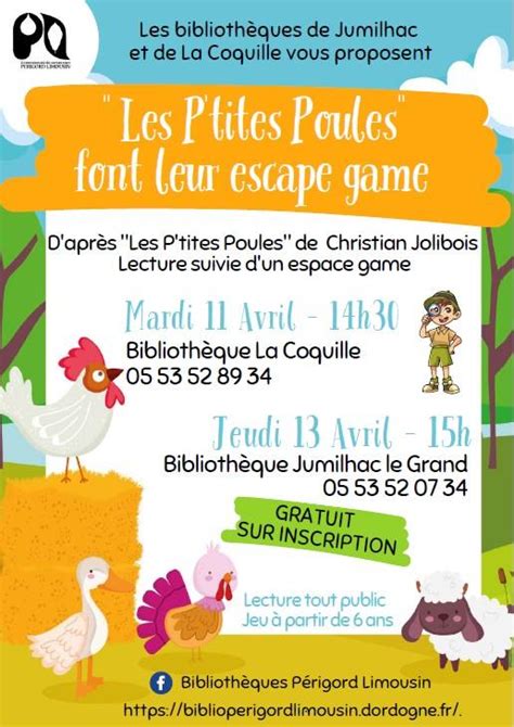 Les P Tites Poules Font Leur Escape Game Jumilhac Le Grand