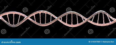 Molécula Da Ilustração 3d Da Dupla Hélice Do Dna Ilustração Stock