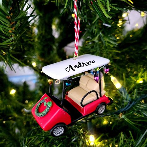 Personalized Golf Cart Ornament Golf Lover T Golf Christmas