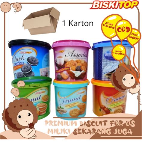 Jual Biskitop Dus Biskuit Ember Timbo Round Renyah Enak Cocok Untuk