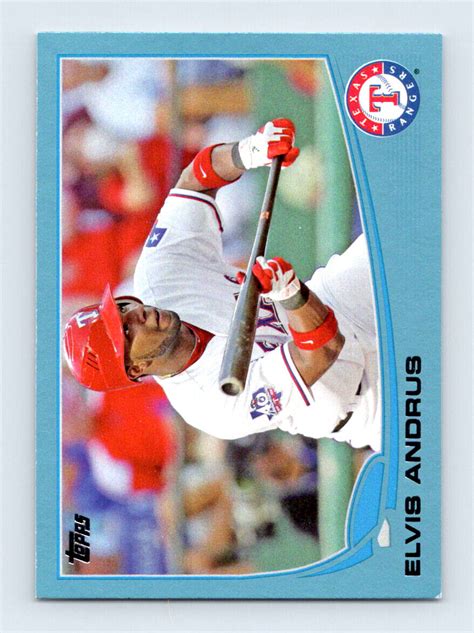 Topps Elvis Andrus Texas Rangers Blue Ebay