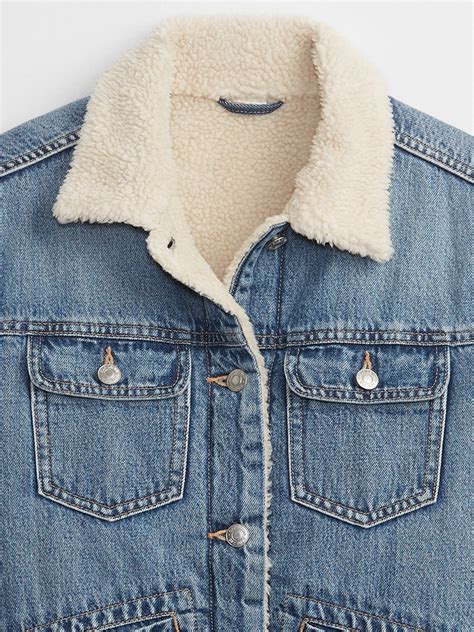 Vintage Sherpa Icon Denim Jacket With Washwell Gap Factory