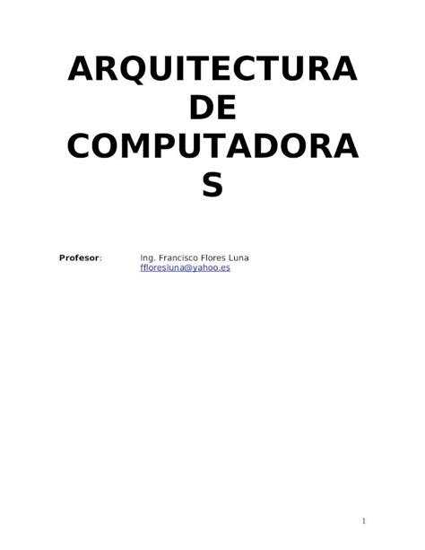 Doc Arquitectura De Las Computadoras Libro Dokumen Tips