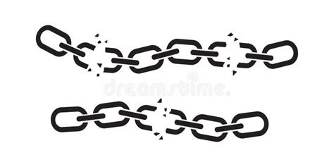 Chain Vector Icon Link Concept Metal Set Strength Symbol Industry