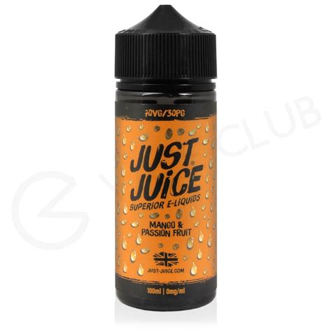 Mango And Passion Fruit Shortfill E Liquid By Just Juice 100ml 2 For £25