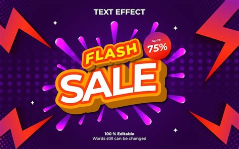 Premium Vector Modern Flash Sale Banner Editable Text Effect With