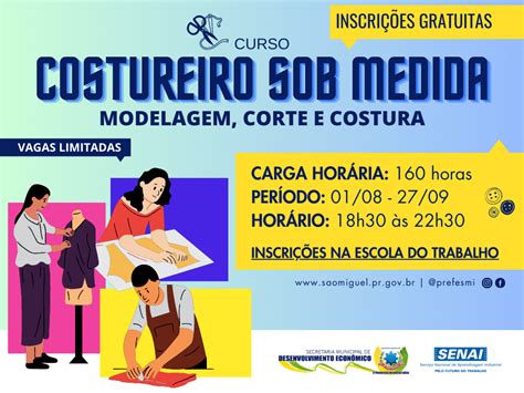 Governo Municipal Abre Inscri Es Para Curso De Costureiro Sob Medida