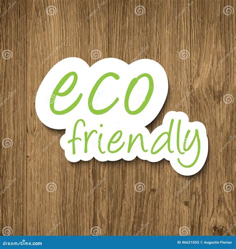 Eco Friendly Sign Stock Vector Image Of Ecological Board 46621055