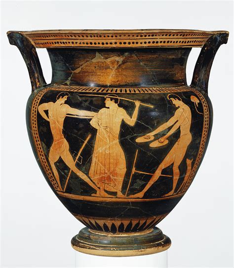 Attic Red Figure Column Krater Attributed To Myson Drawing By Litz