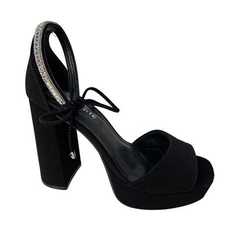 Sand Lia Salto Bloco Via Marte Feminina Preto Sand Lia