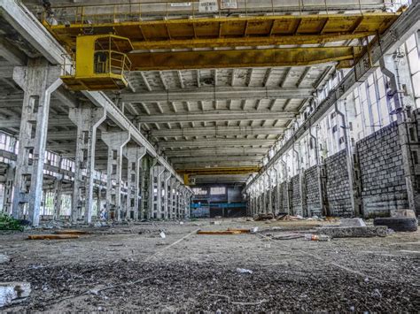 Abandoned Building Of Former Nexpol Factory In Warsaw Poland R