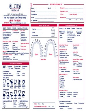 Fillable Online Implants Allcera Dental Lab Fax Email Print Pdffiller