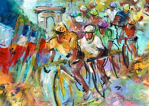 Le Tour De France Madness Painting By Miki De Goodaboom Artmajeur