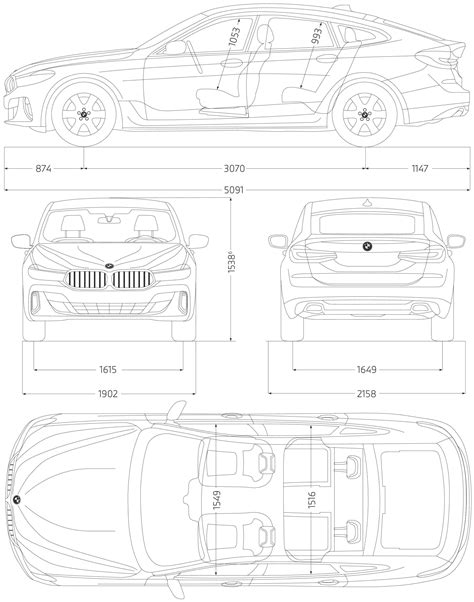 Bmw 6 Series Gran Turismo 2020 Blueprint Download Free Blueprint For