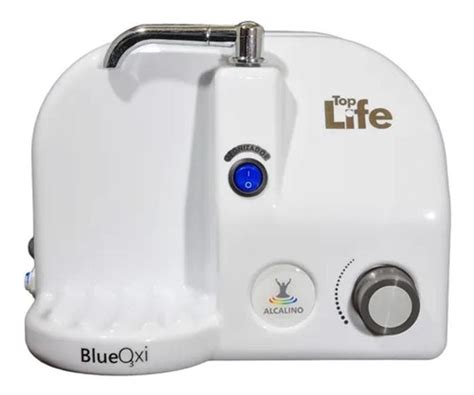 Purificador de água Alcalina e Ozonio Top Life Blue He Oxi Branco