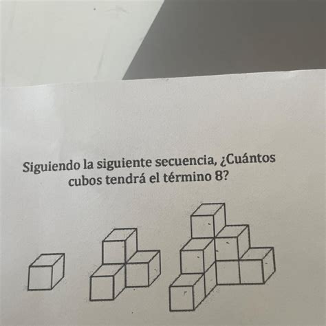 Cuantos Cubos Tendra El Termino 8 Brainly Lat