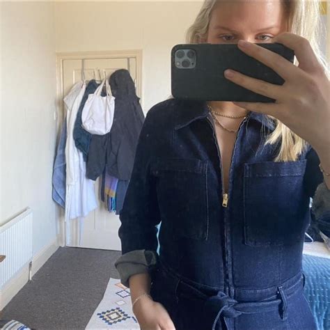 Denim Boiler Suit Urban Outfitters Size Medium Depop