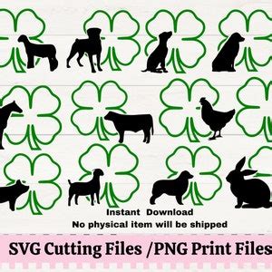 4H Clover SVG For Decals 4H Showmanship Swine Poultry Rabbit Dairy