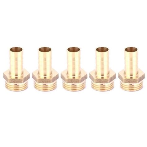 5 Pcs G1 2 Filetage Mâle Barb Connecteur Raccord De Raccord De Tuyau