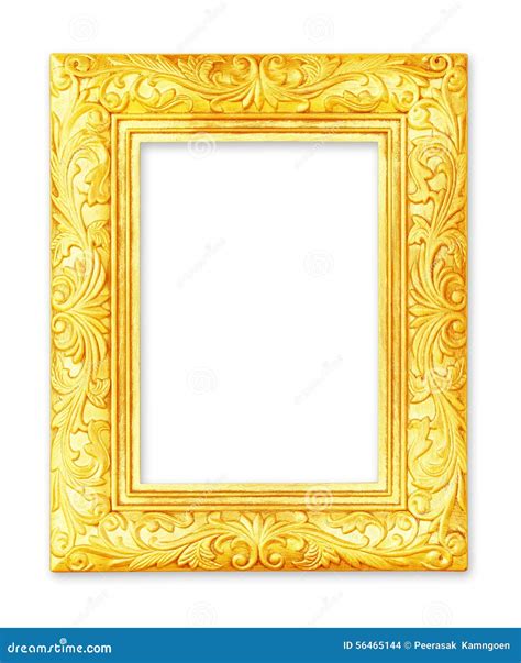 Gold Picture Frames On White Stock Photo Image Of Gilded Luxury