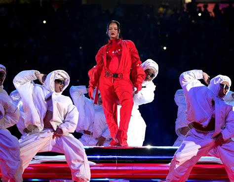 Rihanna stuns in Loewe and Alaïa at the Super Bowl 2023