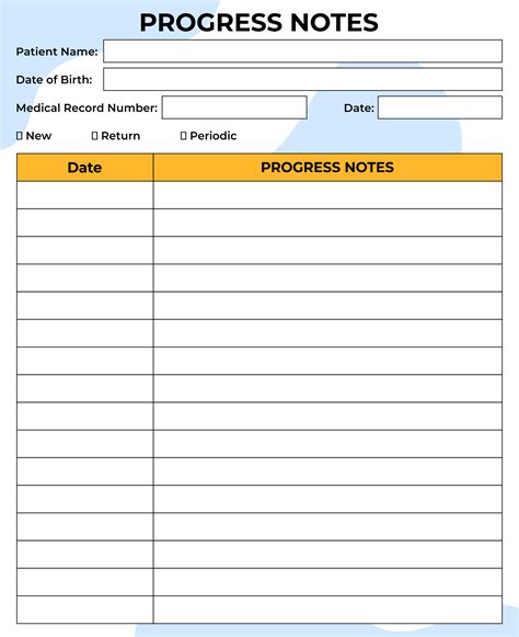 Medical Progress Note Template 10 Free Pdf Printables Printablee