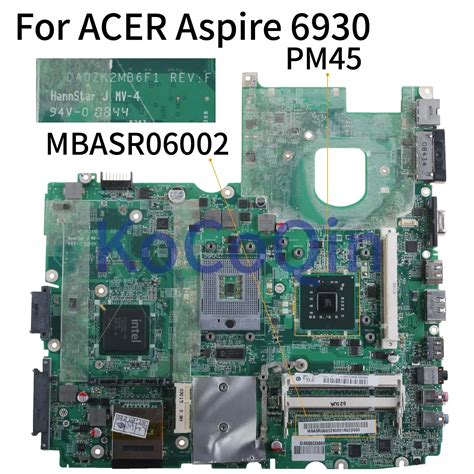 KoCoQin Placa Base Para Port Til ACER Aspire 6930 6930G DA0ZK2MB6F1