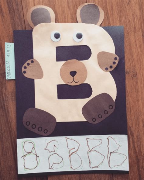 Alphabet Crafts For Kids Letter B In The Playroom