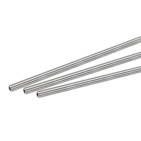 Uxcell 6mm Od 1mm Wall Thickness 250mm Length 304 Stainless Steel Tube 3 Pack