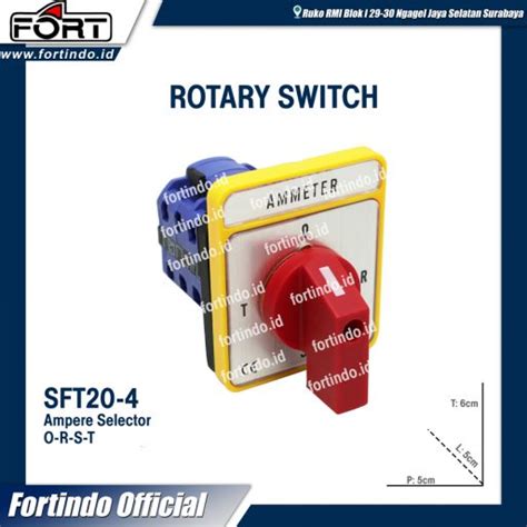 Rotary Switch SFT20 4 SA16 0 R S T Ampere Selector Saklar Putar Change