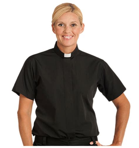 Black Womans Tab Collar Clergy Shirt 94 6011 Xx Tonini Church Supply