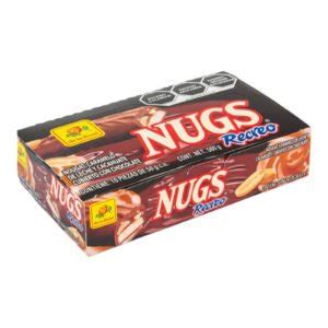 De La Rosa Nugs Chocolate RECREO Paquete Con 10 Piezas De 56g Caja Con