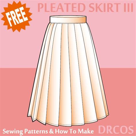 The Pleated Skirt Sewing Pattern Is Shown