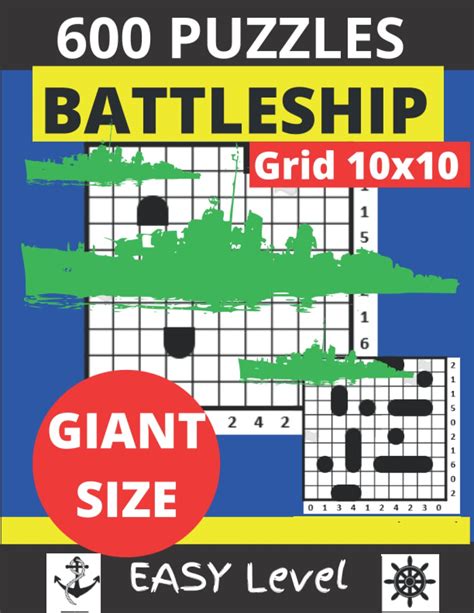 Buy Battleship 600 Puzzles - Giant Size - Easy Level - Grid 10x10 - Mathematical Logic Puzzle ...