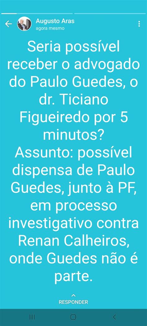 Renato Souza on Twitter O PGR Augusto Aras vazou a própria conversa