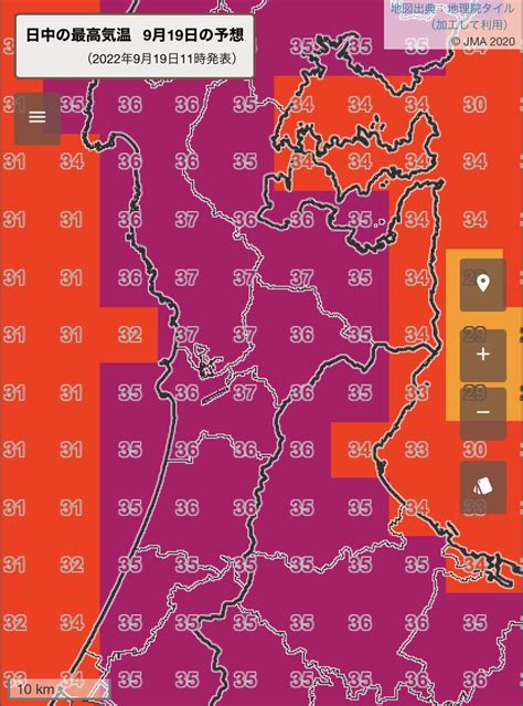 荒木健太郎 On Twitter 大型の台風14号の影響でフェーン現象が起こり、新潟・富山・石川では猛暑日が予想されています。最高気温37