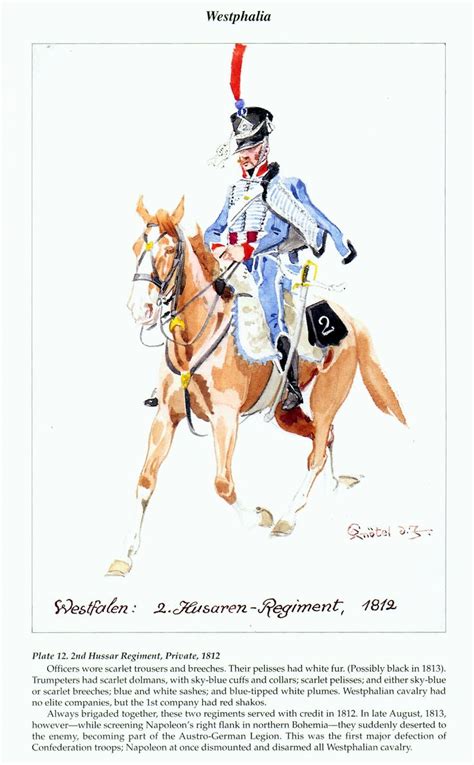 Westfalen 2 Husaren Regiment 1812 Soldato