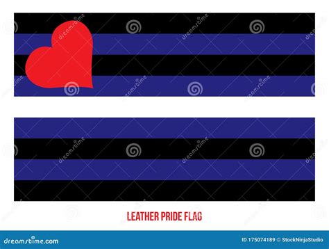 Leather Pride Flag Vector Illustration Designed With Correct Color