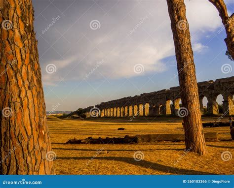 Park Of The Aqueducts Rome Italy Stock Photo Image Of Construction