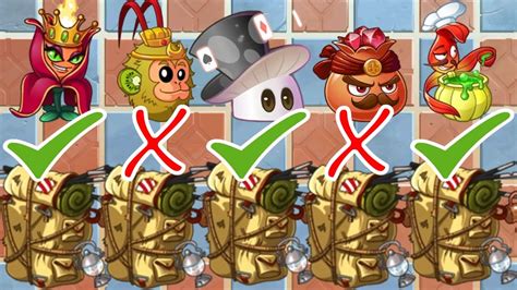 PvZ 2 Challenge Every Plant Level 1 With Plant Food Vs 7 Backpack