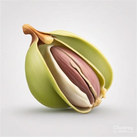 Premium Ai Image Single Pistachio Nuts Isolated On A White Background