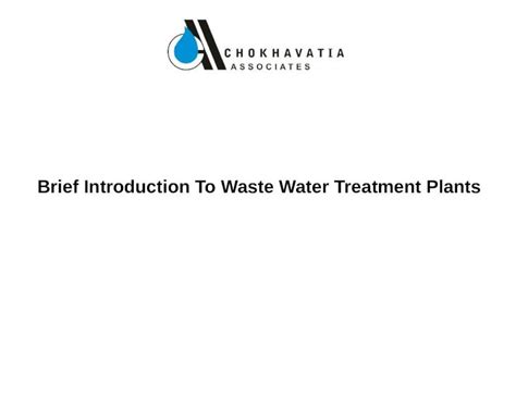 Pptx Brief Introduction About Waste Water Treatment Plants Dokumentips