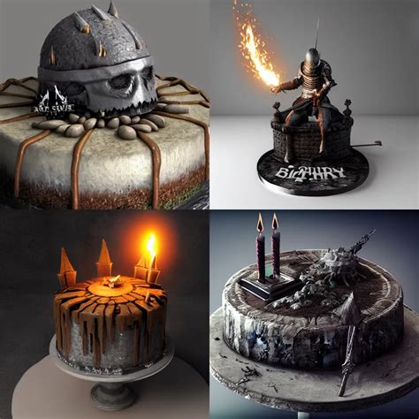 Dark Souls Birthday Cake Octane Render Raytracing Stable Diffusion