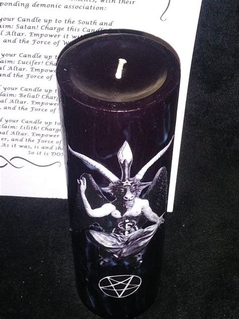 Baphomet Altar Candle Satanism Satanic Ritual Satan Witches Altar