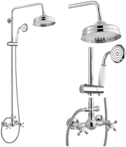 Gotonovo Exposed Bathroom Shower Faucet Set Shower Fixture Inch