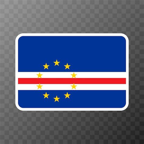 Cores oficiais da bandeira de Cabo Verde e proporção ilustração