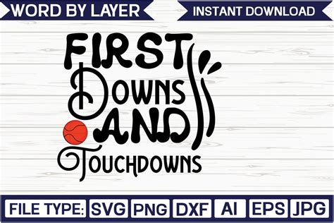 First Downs And Touchdowns Svg Design Graphic By Digitalart Creative