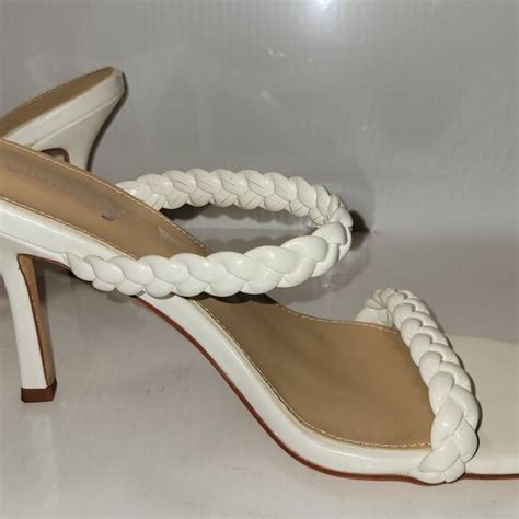 Vivianly Shoes Vivianly Womens White Braided Strap Ultra High Heel