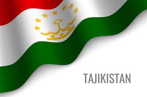 Premium Vector | Waving flag of Tajikistan